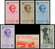 ITALIE Poste ** - 368/73, Compositeur Vincenzo Bellini (Sas. 388/93) - Cote: 625 - Nuevos