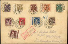 Judaica Poste LET - Tchécoslovaquie, Enveloppe Recommandée 8/9/1921, Cachet Spécial "Congrès Sioniste" - Rare - - Judaisme