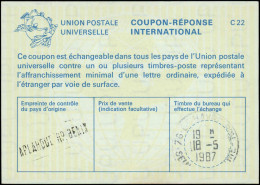 BENIN Coupons Réponse O - Coupon Sans Valeur, Griffe Noire "Aplzhoui RP - Benin" (1987) - Altri & Non Classificati