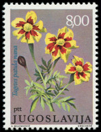 YOUGOSLAVIE Poste ** - 1570, Fond Gris-violet Au Lieu De Violet: Fleurs (Michel 1680F) - Unused Stamps