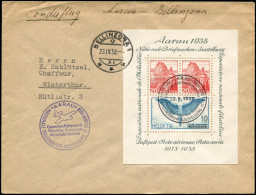 SUISSE Blocs Feuillets LET - 4, Sur Lettre Du 23/9/38 - Bloques & Hojas