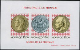 MONACO Blocs Feuillets ** - 66a, Non Dentelé: Musée Du Timbre Et Monnaie - Cote: 220 - Blocks & Sheetlets