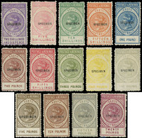 AUSTRALIE SUD Poste * - 43/55 Dont 52a, Complet 14 Valeurs Surcharge Spécimen: Victoria (SG 195/208: 1400£) - Mint Stamps