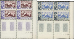 COLONIES SERIES Poste Aérienne ** - 1954, 10ème Anniversaire De La Libération, 12 Blocs De 4 Cd - Cote: 812 - 1954 10e Anniversaire De La Libération