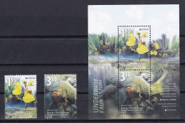 BOSNIA AND HERZEGOVINA  2024,SERBIA BOSNIA,EUROPA CEPT,UNDERWATER FLORA AND FAUNA,2V,BLOCK,MNH - Bosnië En Herzegovina