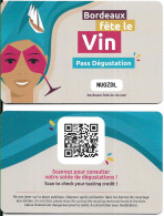 Carte Pass Dégustation Bordeaux Fête Le Vin 2024 . - Cartes De Salon Et Démonstration