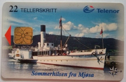 Norway 65 Units Chip Card - Mjosa Skibladner - Norway
