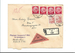 Einschreibebrief 23.7.1938 Ohne Inhalt - Nachnahme - Mischfrankatur - Usados