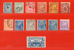 REF102 > NOUVELLE CALEDONIE > N° 114 à 125 Ø - Oblitéré Dos Visible > Used Ø - NCE - Used Stamps