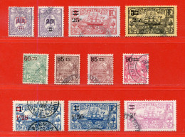 REF102 > NOUVELLE CALEDONIE > N° 126 à 136 Ø - Oblitéré Dos Visible > Used Ø - NCE - Used Stamps