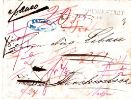 Preussen 1847, L2 WOLMIRSTÄDT Auf Porto-/Franko-Brief Zweimal N. Sachsen - Saxony