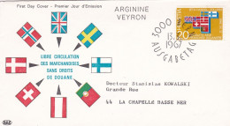 Suisse --1967--FDC--Franchise Douanière--cachet BERN Du 13-3-1967--( Drapeaux) - FDC