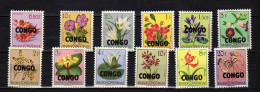 Congo -  Republique   1960 - Timbres Du Congo Flore - Fleurs - Surcharges - Neufs** - MNH - Ongebruikt