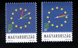 20 61042783 2004 SCOTT 3877 3878 (XX)   POSTFRIS MINT NEVER HINGED - EUROPEAN MEMBERSHIP CLOCK TYPE - Unused Stamps