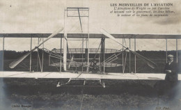 LES MERVEILLES DE L AVIATION L  AEROPLANE DE WRIGHT VU PAR L ARRIERE CPA BON ETAT - ....-1914: Precursores