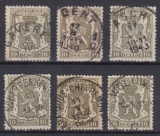 TIMBRES BELGIQUE Lion Héraldique GAVERE GENT ASCH WOLUWE VAUX SOUS CHEVREMONT Scherpenheuvel - 1929-1937 Heraldieke Leeuw