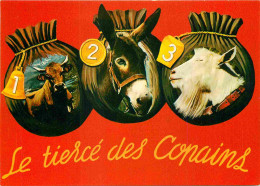 Animaux - Vaches - Carte à Message Humoristique - Tiercé - Anes - Chèvres - CPM - Voir Scans Recto-Verso - Cows