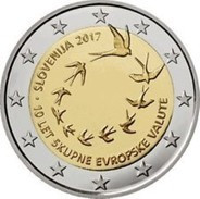 Slovenië  2017    2 Euro Commemo 10 Jaar Euro In Slovenie     UNC Uit De Rol  UNC Du Rouleaux !! - Slovenië