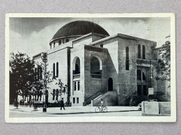 POSTCARD BY ELIAHU BROS - TEL AVIV THE GREAT SYNAGOGUE. PALESTINE, ISRAEL - Palestina