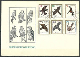 Germany, Democratic Republic (DDR) 1965 Mi 1147-1152 FDC  (FDC ZE5 DDR1147-1152) - Adler & Greifvögel