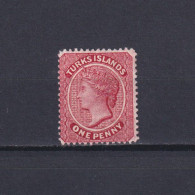 TURKS ISLANDS 1889, SG #63, Wmk Crown CA, Perf 14, Queen Victoria, MH - Turks And Caicos