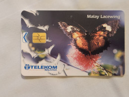 MALAYSIA-(MLS-C-AY(a)-Malay Lacewing-(41)(TELEKOM)-(AY264691)-(RM50)-(chip Gold)-used Card - Maleisië