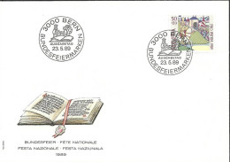 Switzerland 1989 Mi 1394 FDC  (FDC LZE1 SWT1394) - Paarden