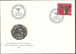 Switzerland 1974 Mi 1032 FDC  (FDC LZE1 SWT1032) - Vacas