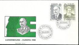 Luxembourg 1980 Mi 1009-1010 FDC  (FDC ZE3 LXB1009-1010) - 1980