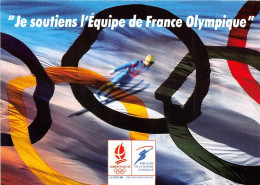 ALBERTVILLE 1992 JO Jeux Olympique Je Soutiens L Equipe De France Ski Sport PUB Publicité  (SCAN RECTO VERSO)MA0082 - Olympische Spiele