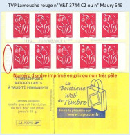 FRANCE - Carnet Numéro 21245X - TVP Lamouche Rouge - YT 3744 C2 / Maury 549 - Modern : 1959-…