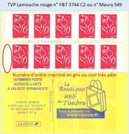 FRANCE - Carnet Numéro 21503X - TVP Lamouche Rouge - YT 3744 C2 / Maury 549 - Modern : 1959-…