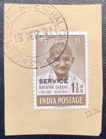 1948 Gandhi SERVICE Overprint In RARE XF QUALITY 1 1/2a (SG O150a) Cds GOVERNOR GENERAL CAMP P.O NEW DELHI (India Used - Official Stamps