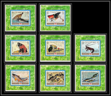 Manama - 3089 N°456/463 Philatokyo 71 Hokusai Poissons Fish Crawfish Deluxe Miniature Sheets Turtles ** MNH Japan - Schalentiere