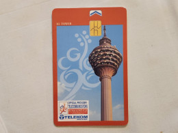 MALAYSIA-(MLS-C-CG)-KL Tower-(54)(TELEKOM)-(CG070215)-(RM10)-(chip Gold)-used Card - Maleisië