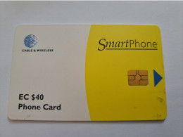 ANTIGUA  $40,- CHIPCARD   / SMARTPHONE / YELLOW /  Fine Used Card  ** 17159** - Antigua Et Barbuda