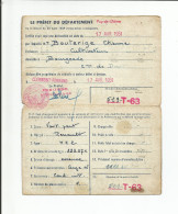 DECLARATION Circulation Automobile - Renault KZ2 -  Dorat  Puy De Dôme - Année 1951  ( Vue Recto Verso ) - Andere & Zonder Classificatie