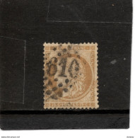 FRANCE 1871 CERES Yvert  59 Oblitéré GC 610 Piquage - 1871-1875 Cérès