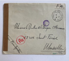 !!! LETTRE DE 1941 POSTE AUX ARMÉES POUR MARSEILLE, FRANCHISE MILITAIRE, CENSURE - Storia Postale