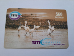 TRINIDAD & TOBAGO    $60,-  NO T&T-P4  TSTT / BIRDS / DANCING EGRETS    **17161** - Trinité & Tobago