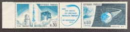 FRANCE 1965 - NEUF**/MNH - Série Complète Triptyque YT 1465A - ESPACE SPACE DIAMANT SATELLITE A1 - Europe