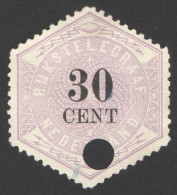 Nederland 1877 Telegramzegel 8 Gestempeld/used - Telegraph