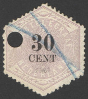 Nederland 1877 Telegramzegel 8 Gestempeld/used - Telegraph