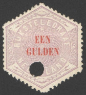 Nederland 1877 Telegramzegel 11 Ongestempeld/used (No Alkaline Canceling!) - Telegraph