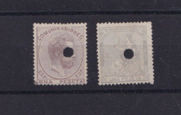 JOLI LOT DE TIMBRES NEUFS SANS GOMME ET PERFORES   DE 1873/78 .UNA PESETA. . TRES INTERESSANT . - Ongebruikt