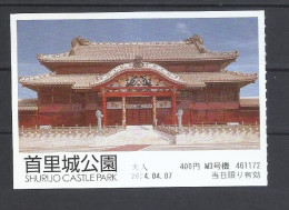 Japan, Okinawa, Shurijo Castle Park, Adult Ticket, 2024. - Toegangskaarten