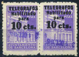 España - Barcelona - Telégrafos 1942-1945 (edifil 17 Pareja) - Barcelona