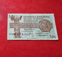 SERIE C** BILLETE ESPAÑA 1 PESETA 1937 MBC/MBC+ / VF+ SPAIN BANKNOTE *COMPRAS MULTIPLES CONSULTAR* - 1-2 Pesetas