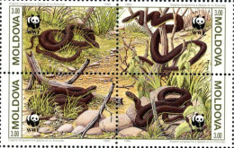 MOLDAVIE 1993 - W.W.F. - Serpents - 4 V. - Snakes