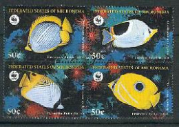 MICRONESIE 1997 - W.W.F. - Poissons Papillons - 4 V. - Ungebraucht